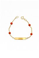 Bracelet Idee Preziose dal 1987 Child in Yellow Gold Pasta di corallo IP.BK18G/109